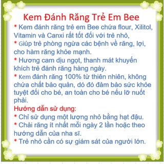Kem đánh răng trẻ em Bee Hàn Quốc