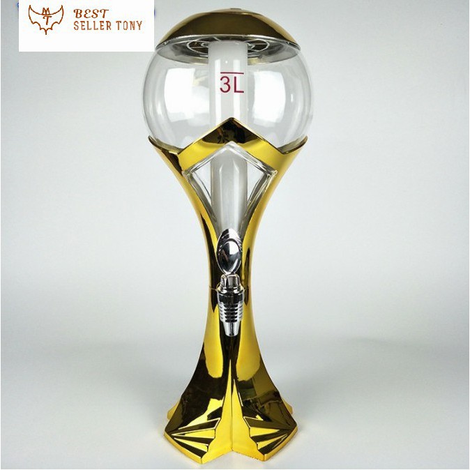 Tháp bia cúp vàng world cup 2018   3L có đèn led khay đá - Giá siêu hấp dẫn