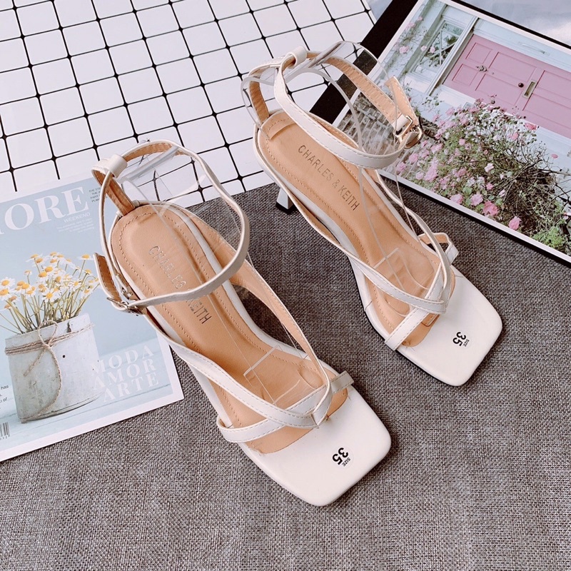Sandal cao gót kẹp ngon quai mảnh gót nhọn 6p lên chân cực đẹp