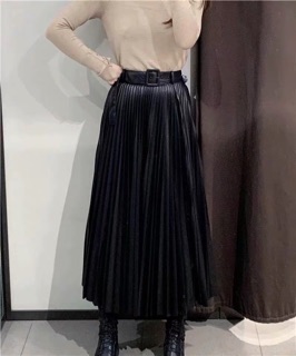 CHÂN VÁY MIDI ZARA DẬP LY CÓ BELT