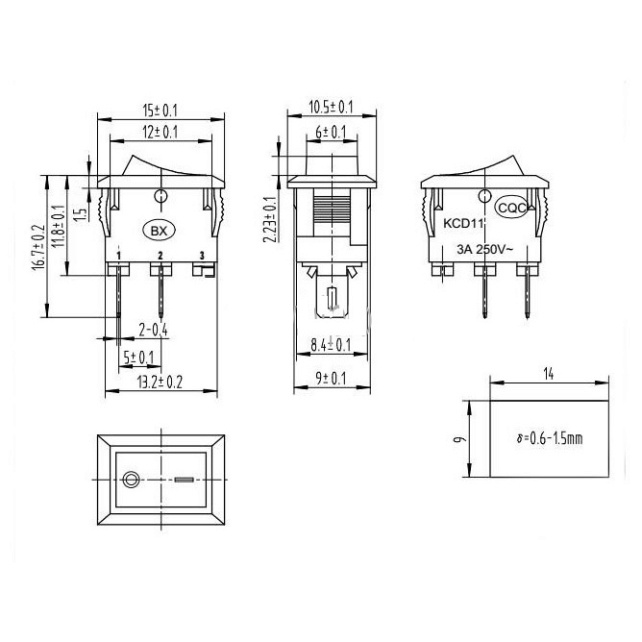 Công Tắc Bập Bênh 3A 10A 250V XL601 KDC1-11 KDC1-101 ❤️ Nút bật tắt tiện dụng cho thiết bị