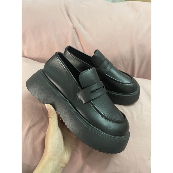 Giày da lười phong cách vintage ảnh thật ở cuối