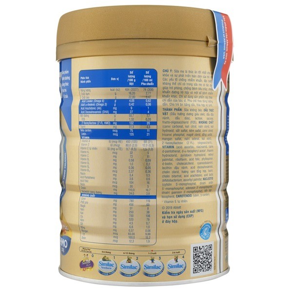 Sữa bột similac số 3 hương vani, 900g, (1 - 2 tuổi)