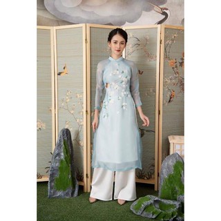 ÁO DÀI CÁCH TÂN TƠ ÓNG 4 TÀ(HÀNG THIẾT KẾ)