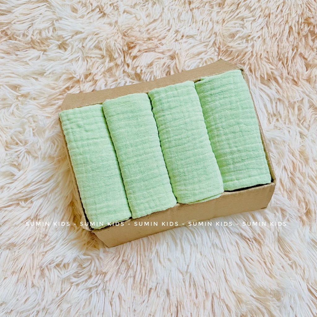 Khăn sữa xô Muslin organic cao cấp , mềm mại , thấm hút tốt cho bé