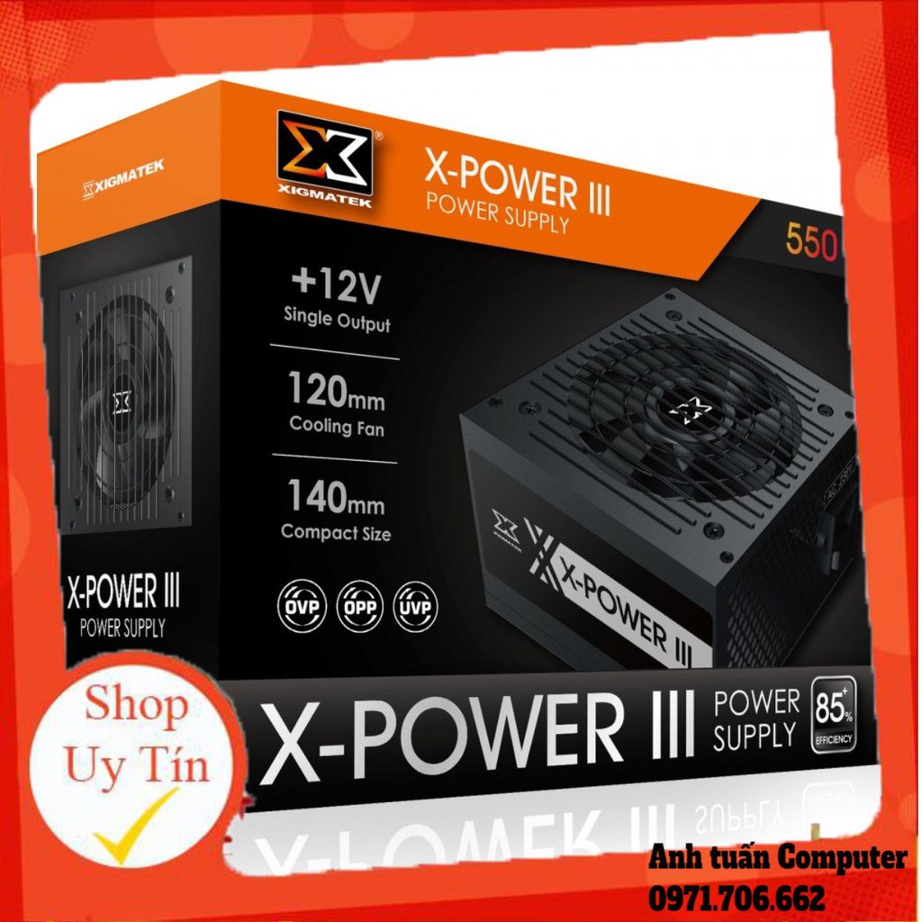 Nguồn máy tính XIGMATEK X-POWER III X-550 (EN45983) 500w - Phiên bản mới 2020