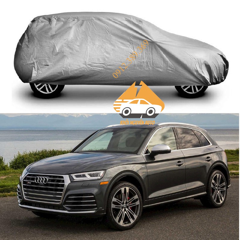 Bạt Phủ xe Ô Tô Audi Q5 Vải Dù OXFORD Siêu Bền, Bạt Trùm Xe Hơi Chống Nắng Mưa Bảo Vệ Xe