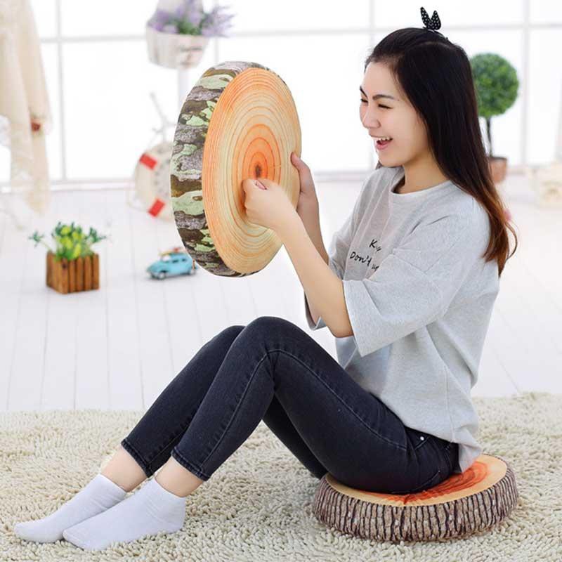 Gối nhồi bông hình lát trái cây 3D độc đáo đẹp mắt drap thắng lợi gối kê nệm hơi hình thú chăn nhung chăn cotton đệm đơn