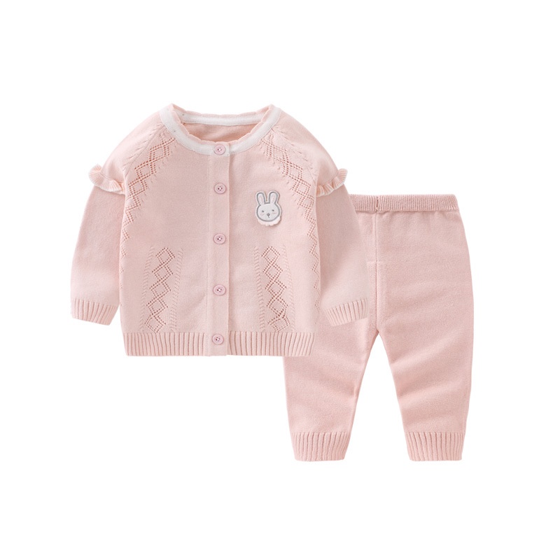 Bộ quần áo len cho bé gái 3 màu siêu xinh chất đẹp 2022