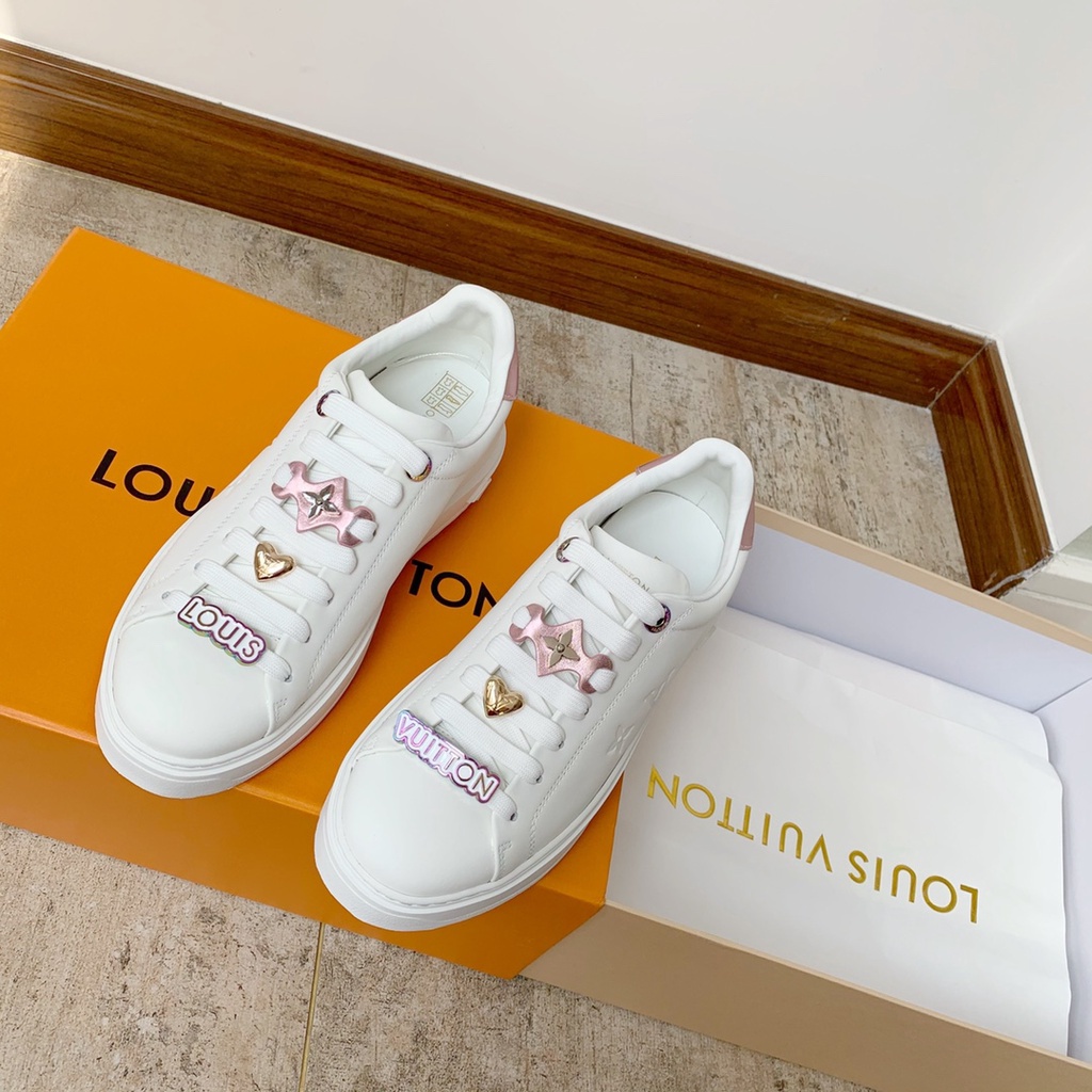 Giày Thể Thao Louis Vuitton Đế Dày Bằng Da Phối Khóa Tpu Thiết Kế Đơn Giản Dễ Phối Đồ Cho Nữ