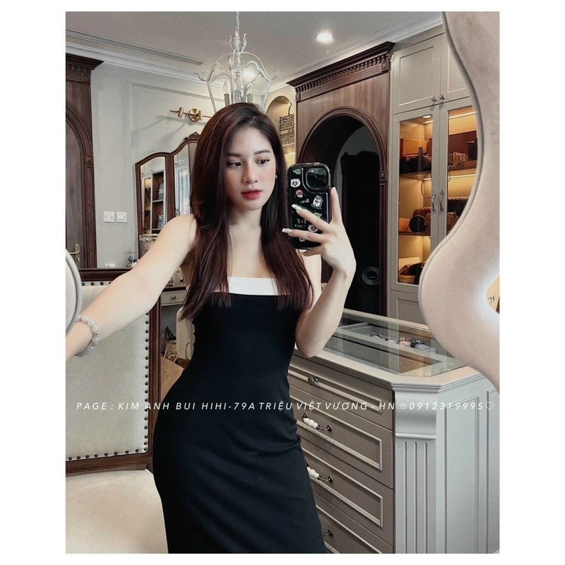 VÁY THUN 2 DÂY PHỐI NGỰC DÁNG DÀI ÔM GỌN DÁNG MS14200