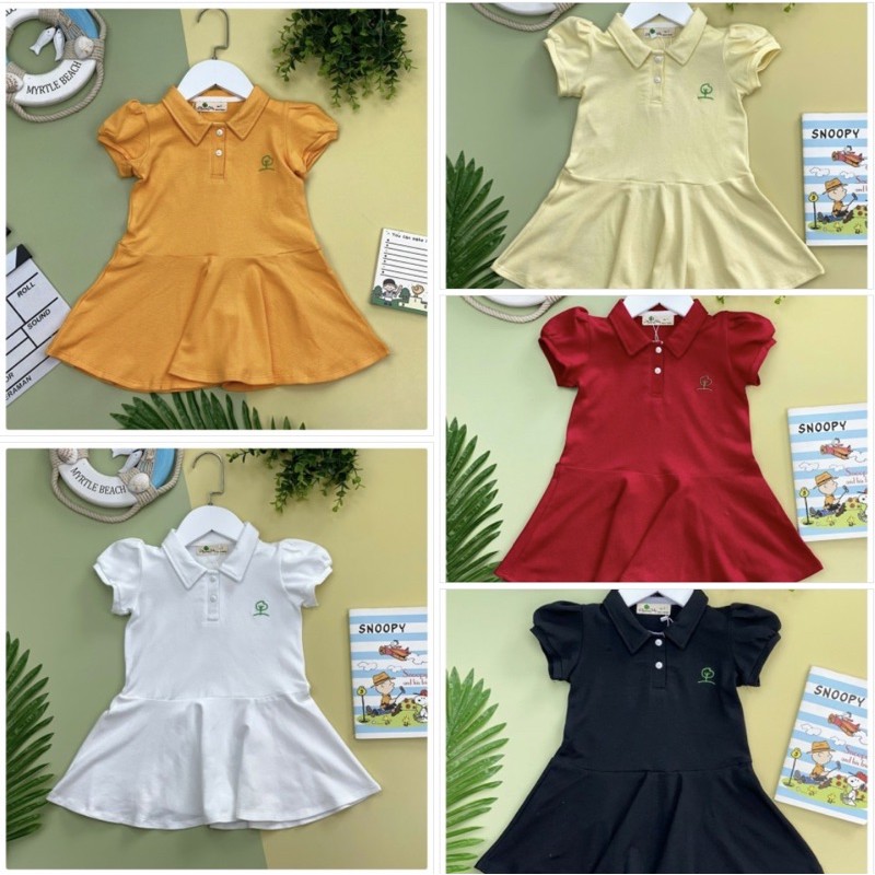 Đầm thun cá sấu co giãn size từ 11kg-27kg, đầm thẻ thao thun cá sấu mềm, mát