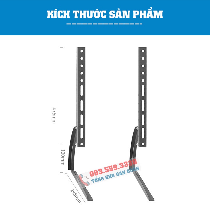 Chân Đế Tivi Để Bàn 26 - 32 - 40 Inch Chân Tivi Đa Năng Lắp Đặt Mọi Loại Tivi - Model: DH-067