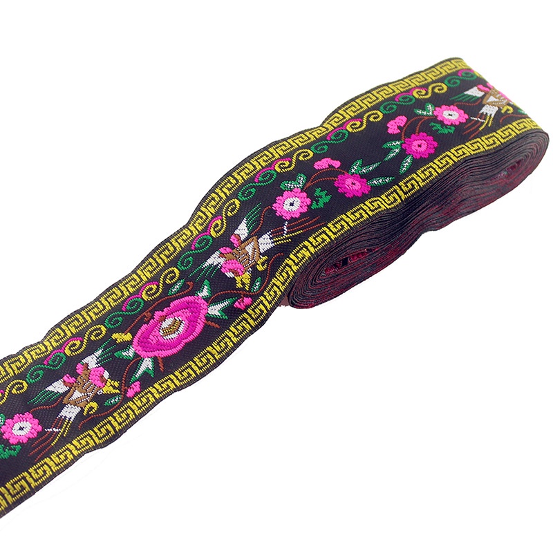 Mỗi 5 Yards Vải Ren Thêu Họa Tiết Dân Tộc Rộng 5cm Dùng Để May Quần Áo Thủ Công