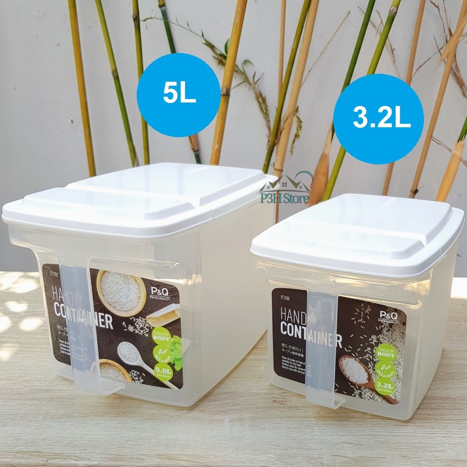 Hộp bảo quản thực phẩm Lock&Lock Dry Food P-1735 (750ml) P-1736 (1.6L) P-1737 (2.4L) P-1738 [3.2L] P-1739 [5L] Hàng P&Q