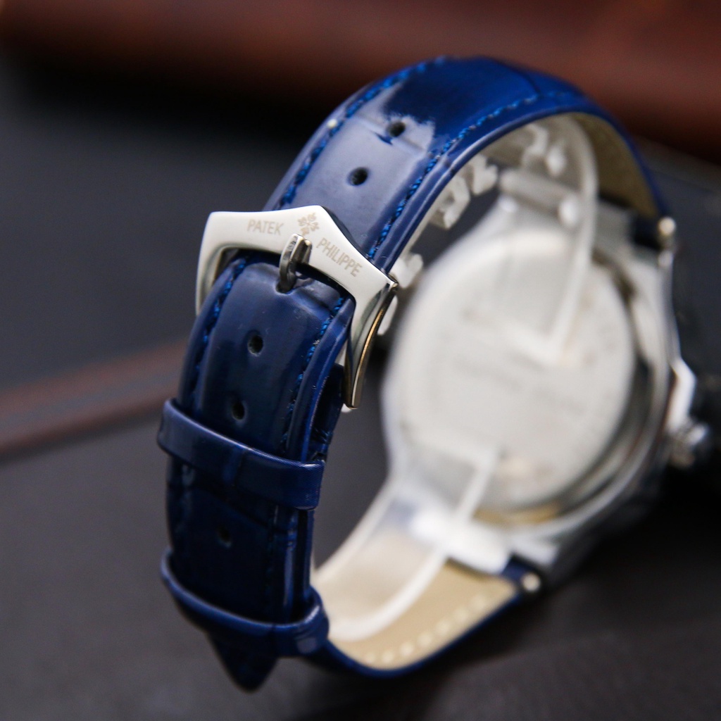 Đồng hồ nam dây da PATOGE01 mặt đính đá sang trọng, hiển thị lịch ngày, chống nước, chống xước tốt - Bảo hành 1 đổi 1 | BigBuy360 - bigbuy360.vn