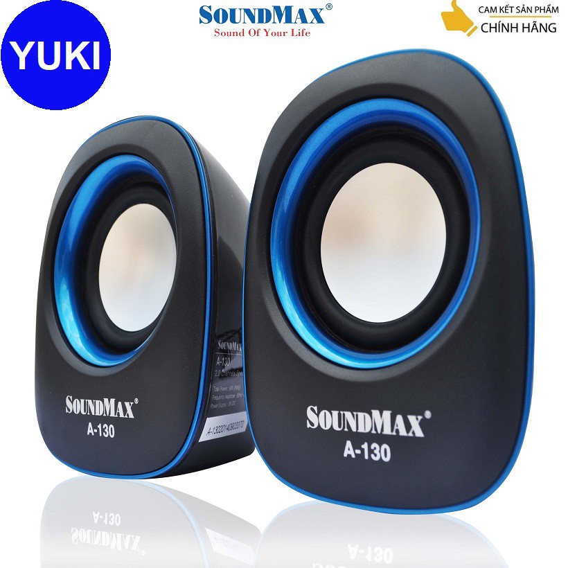 Loa vi tính SoundMax 2.0 A130 âm thanh mạnh mẻ YUKI phân phối Chính Hãng 100%_Bảo Hành 12 tháng
