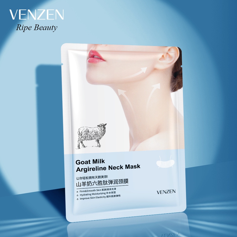 Mặt Nạ Dưỡng Ẩm Chăm Sóc Vùng Da Cổ Venzen Đàn Hồi Giữ Ẩm Cải Thiện Nếp Nhăn Nội Địa Trung