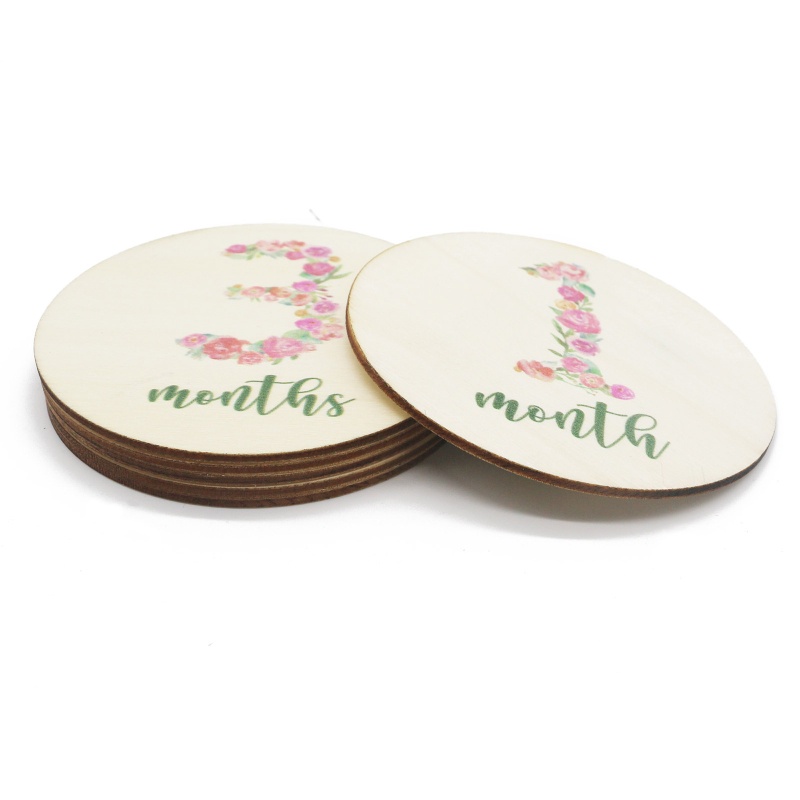 Set 6 Thẻ Ghi Chú Theo Tháng Làm Thủ Công Kỷ Niệm Cho Bé Sơ Sinh