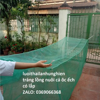 Tráng nuôi cá ốc, ếch, 1,5 x 1,5 x 1,5 có lắp che chắn tráng nuôi cá ốc ếch từ nhỏ tới to, lưới thái lan