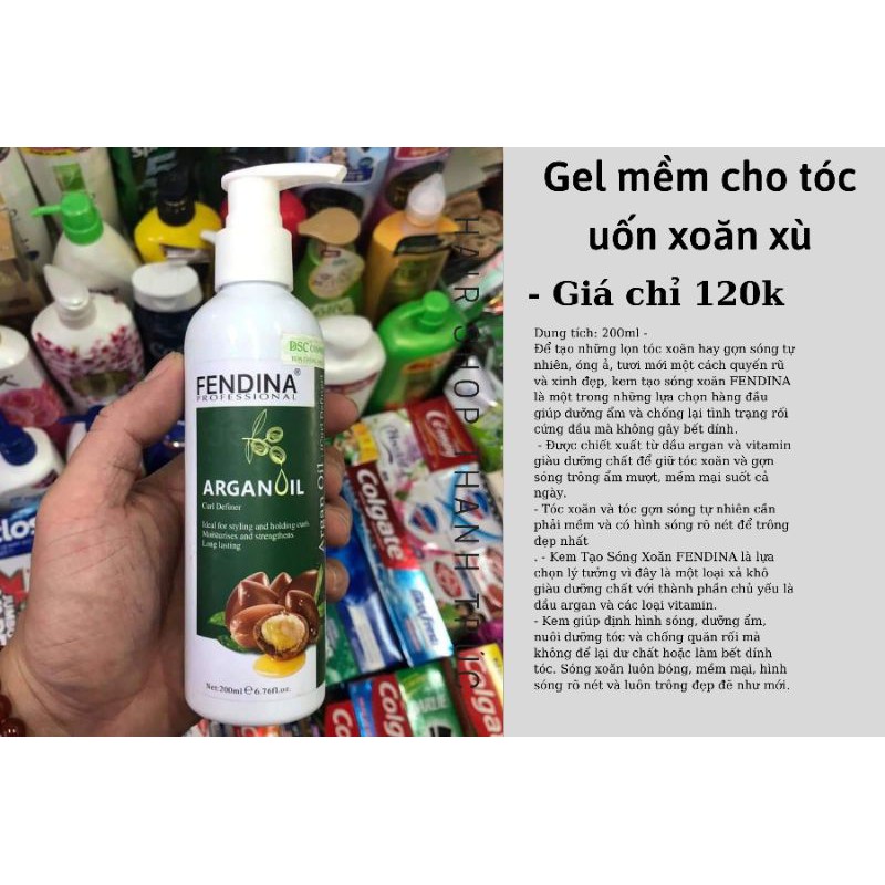 Gel mềm giữ nếp tóc uốn xoăn xù đũa, xù tre, xù lọn Fendina