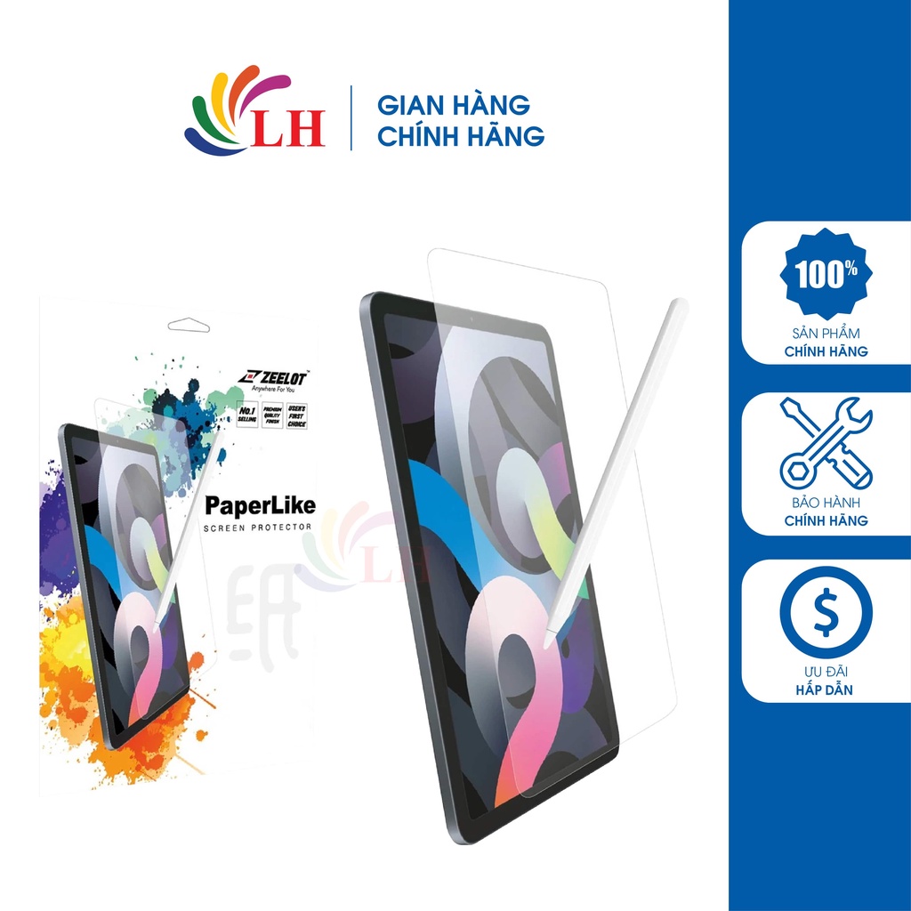 Dán màn hình Zeelot Paper Like Screen Protector iP 10.9/11 inch 2018-2020 - Hàng chính hãng - Tương thích hoàn hảo