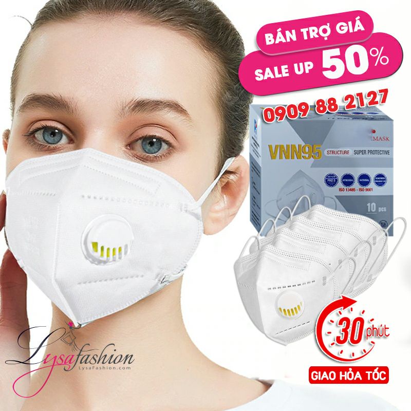 [Chuẩn] Khẩu trang N95 có van, khẩu trang kháng khuẩn N95 hàng công ty đạt chuẩn FDA