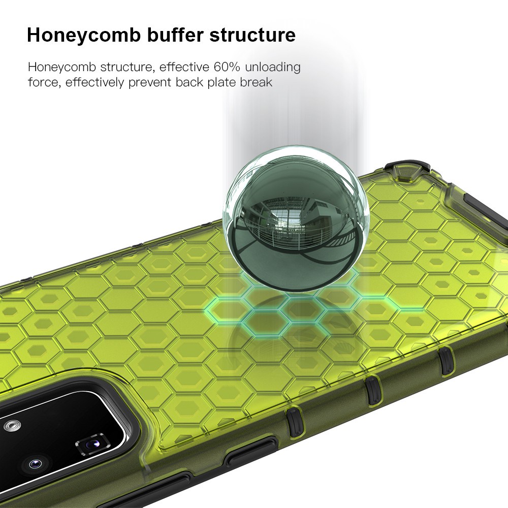 Ốp lưng Honeycomb Samsung Galaxy siêu chống sock tổ ong Note 20 Ultra S21 Fe 5G 10 Plus Lite suốt chống sốc 4 góc