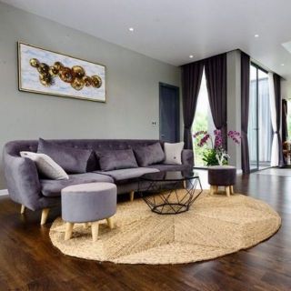 Thảm cói đường kính 1m2