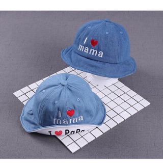 Mũ vành i❤️mama cho bé trai và bé gái