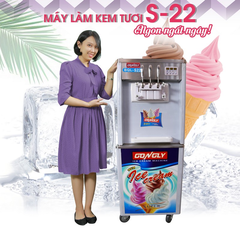 Máy làm kem tươi kinh doanh lợi nhuận cao