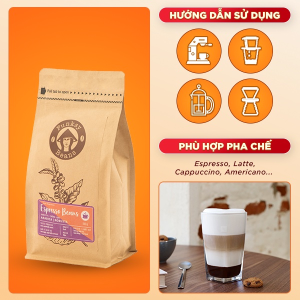 Cà phê Robusta Tây Nguyên  Arabica Sơn La đặc sản nguyên chất đậm đà hậu vị ngọt pha phin pha máy Espresso Funksy Beans