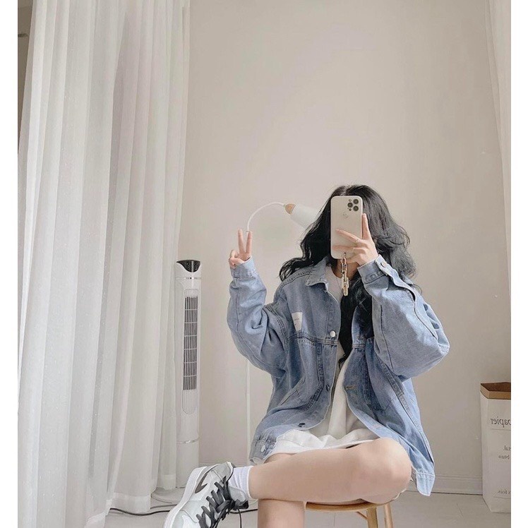 Áo khoác jean nữ cổ đức (Có video Ảnh thật )- Mã SL14-5 #715