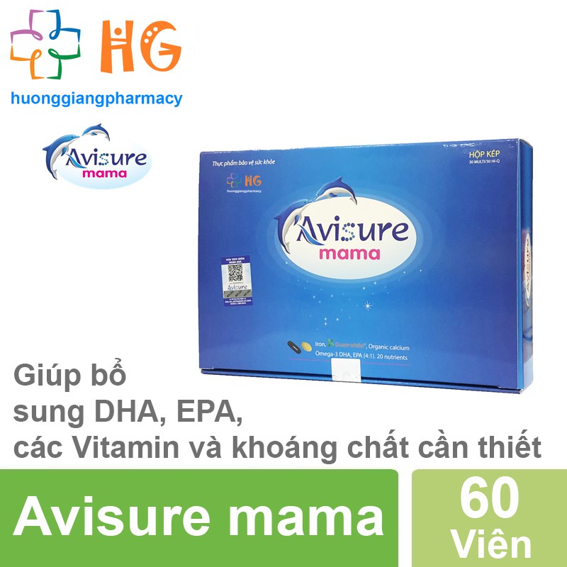 Combo Avisure Mama và Avisure Hi-cal - Bổ sung DHA, EPA, Canxi, Vitamin và khoáng chất cần thiết cho phụ nữ mang thai