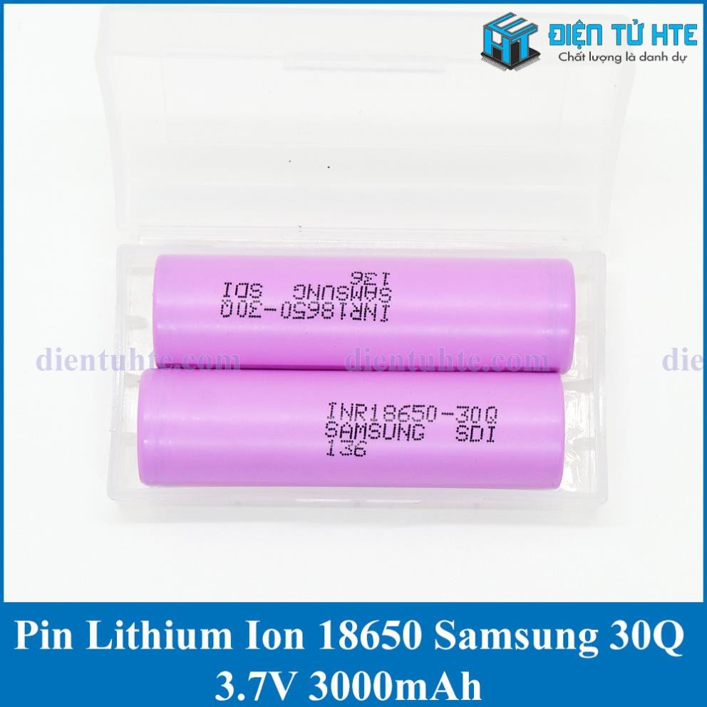 Pin Li-Ion 18650 SAMSUNG INR18650 30Q 3000mAh dòng xả cao 25A [HTE Quy Nhơn CN2]