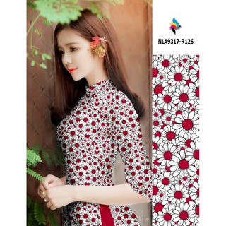 vải áo dài hoa nhí