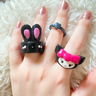 Nhẫn đất sét handmade - Clay ring - Kuromi