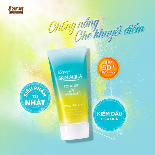 Tinh chất chống nắng hiệu chỉnh sắc da Sunplay Skin Aqua Tone Up UV Essence Mint Green 50g