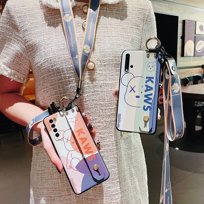 Ốp Điện Thoại Họa Tiết Kaws Có Dây Đeo Cho Samsung Galaxy Note 8 9 10 20 S22 S21 Plus pro ultra lite