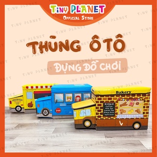 Thùng ô tô đựng đồ chơi kèm ghế ngồi cho bé