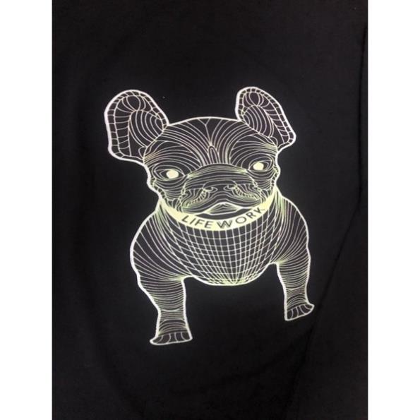 [Quà tặng 1 viên kẹo] Áo phông form rộng ,áo  thun nam nữ in cún life work siêu cute <65kg . 2 màu đen-trắng - Setstoree | BigBuy360 - bigbuy360.vn