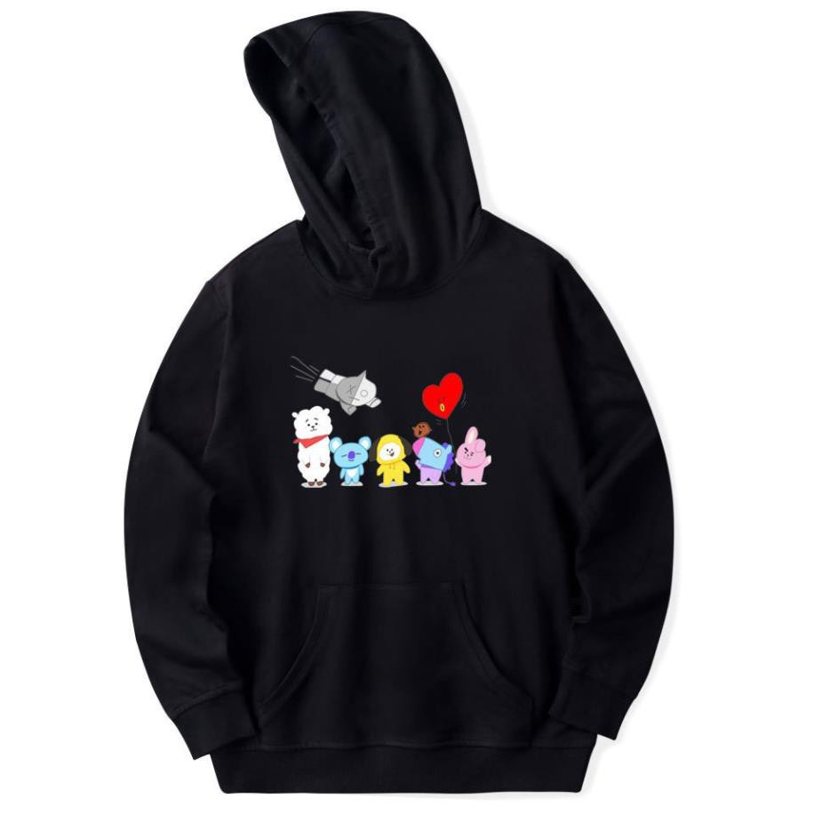 Áo Hoodie in hình BT21 được yêu thích, giá rẻ nhất / uy tín chất lượng