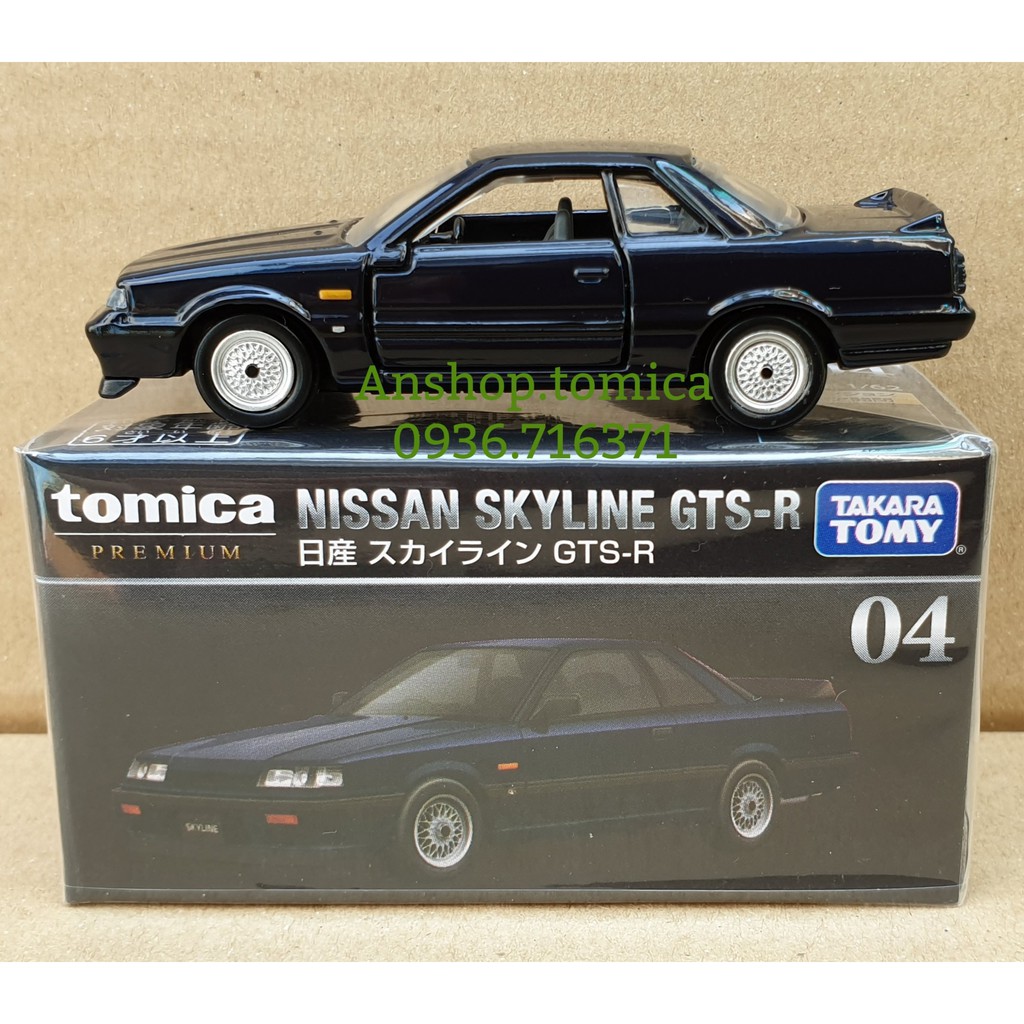 Mô hình siêu xe Nissan  Skyline màu đen mở được cửa tomica Nhật Bản No04