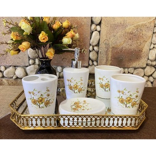 Set nhà tắm 5 món gốm sứ Bát Tràng