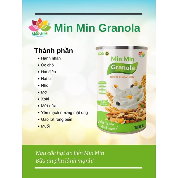 GRANOLA Min Min _ NGŨ CỐC HẠT ĂN LIỀN MIN MIN