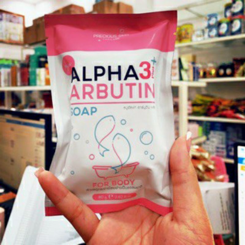 Xà Bông ⚡𝗧𝗵𝗮́𝗶𝗹𝗮𝗻𝗱⚡ Xà Phòng Trắng Da Alpha Arbutin 3 Plus Soap For Body