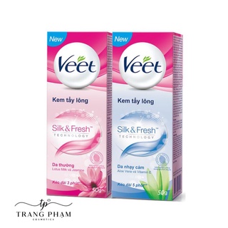 Kem tẩy lông cho da nhạy cảm VEET Silk Fresh Pháp 100ml