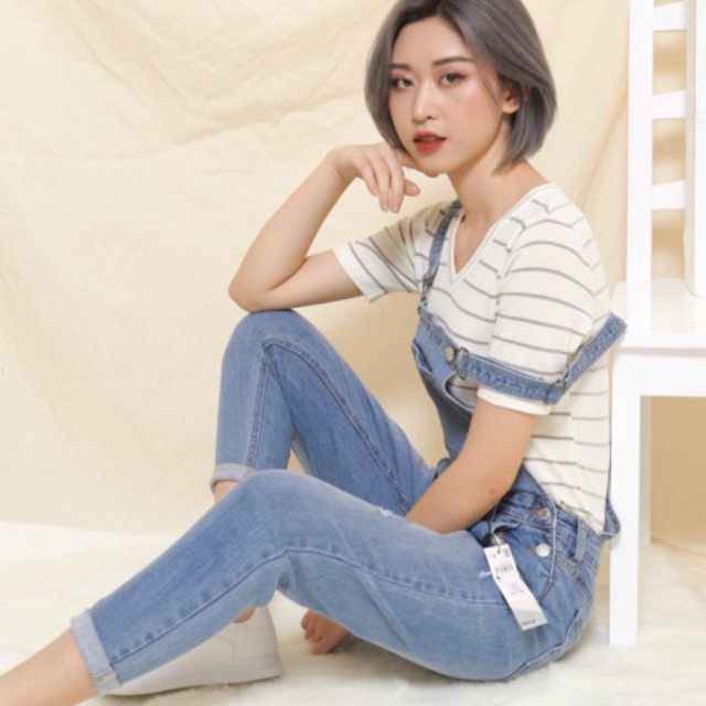 quần yếm jean nữ