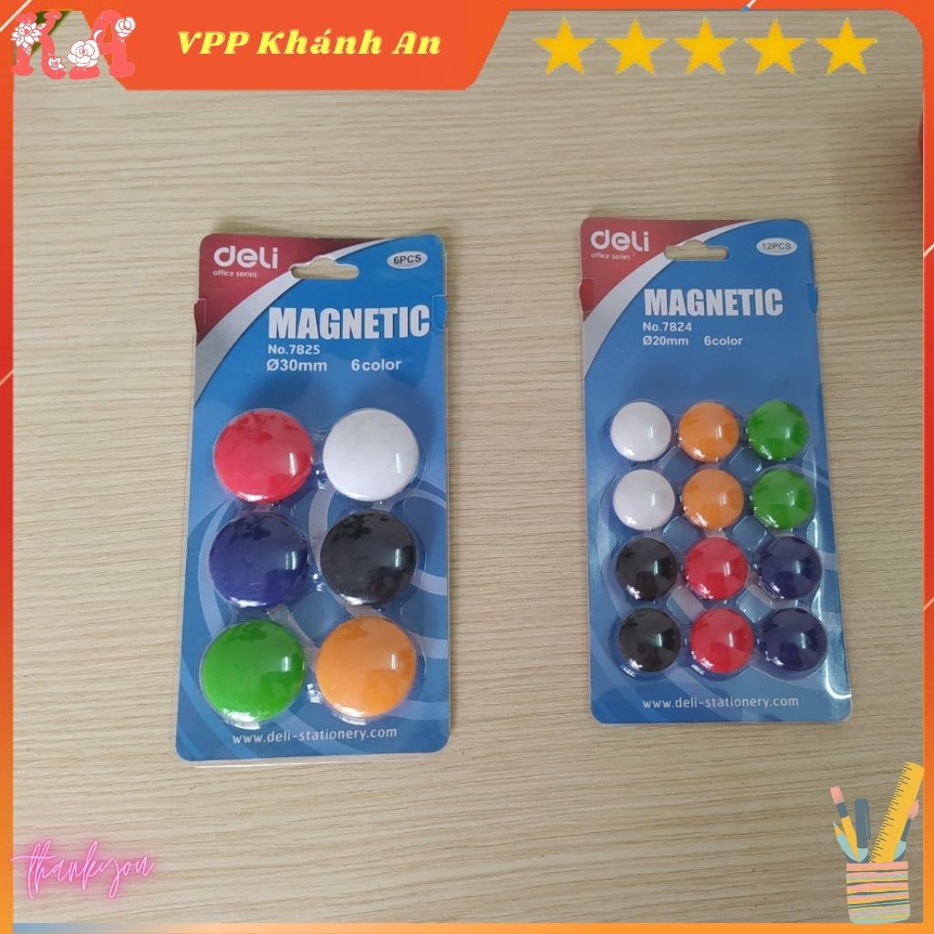 Nam châm dính bảng Deli 20mm/30mm