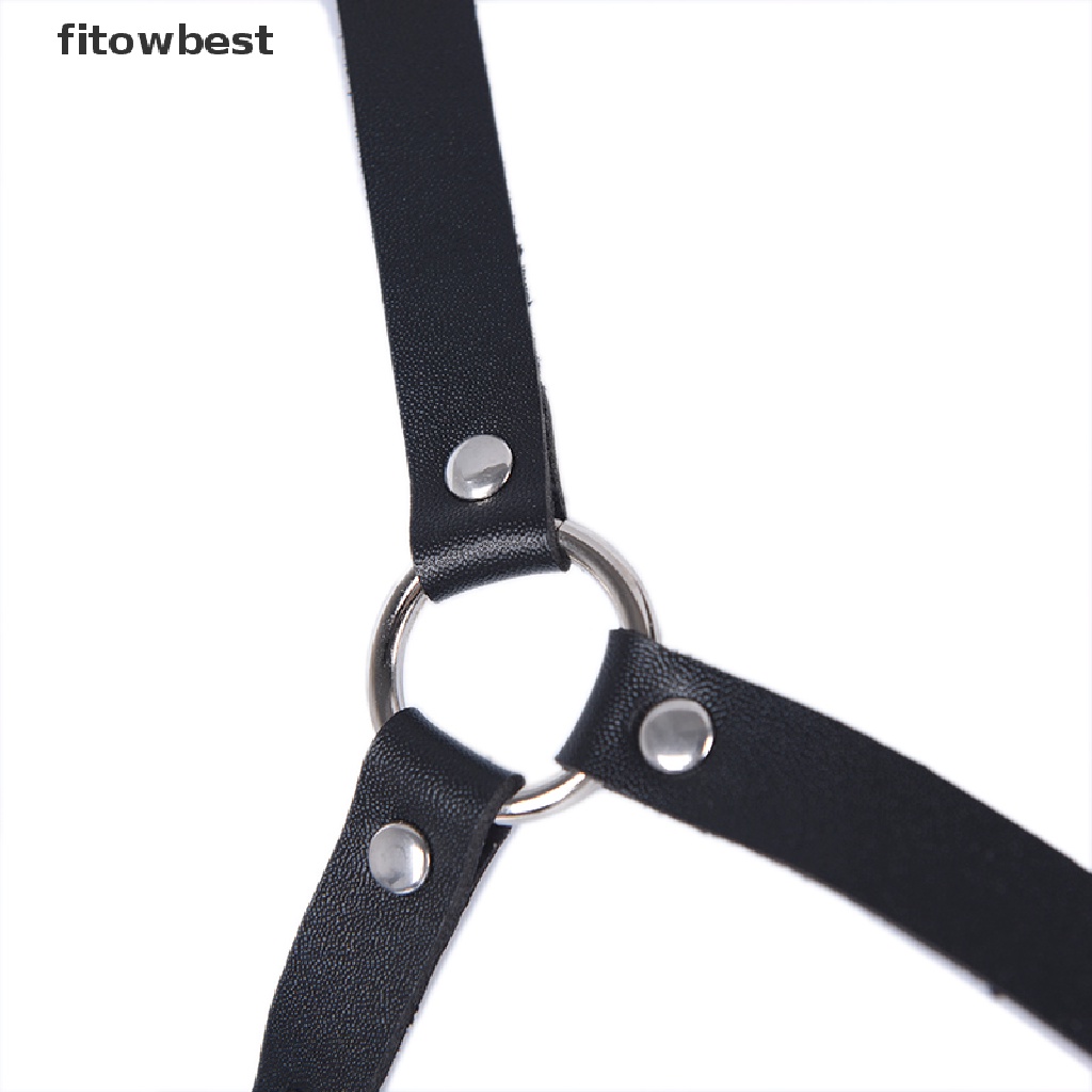 Dây Da Đeo Trang Trí Cơ Thể Màu Đen Phong Cách Gothic Cho Nữ